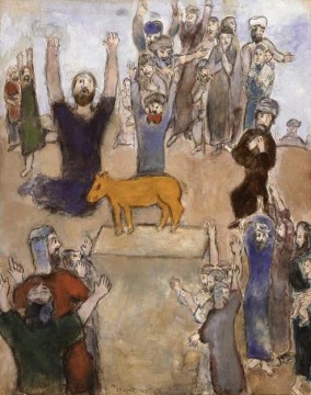 Marc Chagall Werke - Die Hebräer verehren den goldenen Kalb Zeitgenossen Marc Chagall